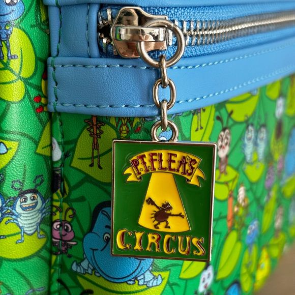 Loungefly x Disney Pixar Bug’s Life Mini Backpack Green/Blue - Picture 6 of 12